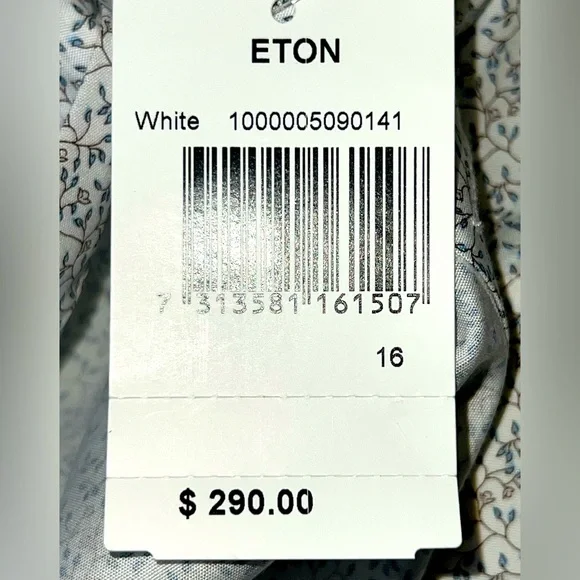 NWT ETON CONTEMPORARY-FIT MINI FLORAL PRINT SHIRT - Picture 9 of 9